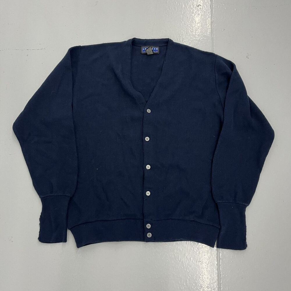 Vintage 90s Jantzen Classics Navy Acrylic Cardigan